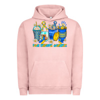 Pigment Salmon down syndrome coffee cups Urban Hoodie - Zillion Design Studio