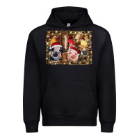 Black christmas farm animals Urban Hoodie - RanaPortraitStore
