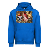 Cobalt christmas farm animals Urban Hoodie - RanaPortraitStore