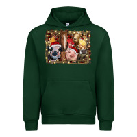 Forest Green christmas farm animals Urban Hoodie - RanaPortraitStore