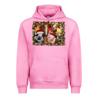 Fuchsia Pink christmas farm animals Urban Hoodie - RanaPortraitStore
