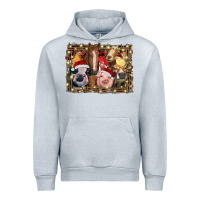Heather Grey christmas farm animals Urban Hoodie - RanaPortraitStore