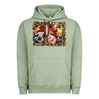 Pigment Oil Green christmas farm animals Urban Hoodie - RanaPortraitStore