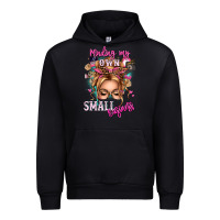 Black minding my own small business blonde messy bun Urban Hoodie - texasbilliewilder