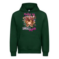 Forest Green minding my own small business blonde messy bun Urban Hoodie - texasbilliewilder