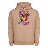 Pigment Burro minding my own small business blonde messy bun Urban Hoodie - texasbilliewilder