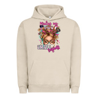 Pigment French Oak minding my own small business blonde messy bun Urban Hoodie - texasbilliewilder