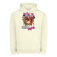 Pigment Pistachio minding my own small business blonde messy bun Urban Hoodie - texasbilliewilder