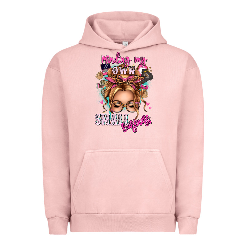 Minding My Own Small Business Blonde Messy Bun Urban Hoodie by texasbilliewilder | Teevron
