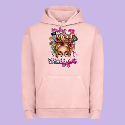Minding My Own Small Business Blonde Messy Bun Urban Hoodie Designed By Texasbilliewilder