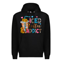 Black iced coffee addict Premium Hoodie - Zillion Design Studio