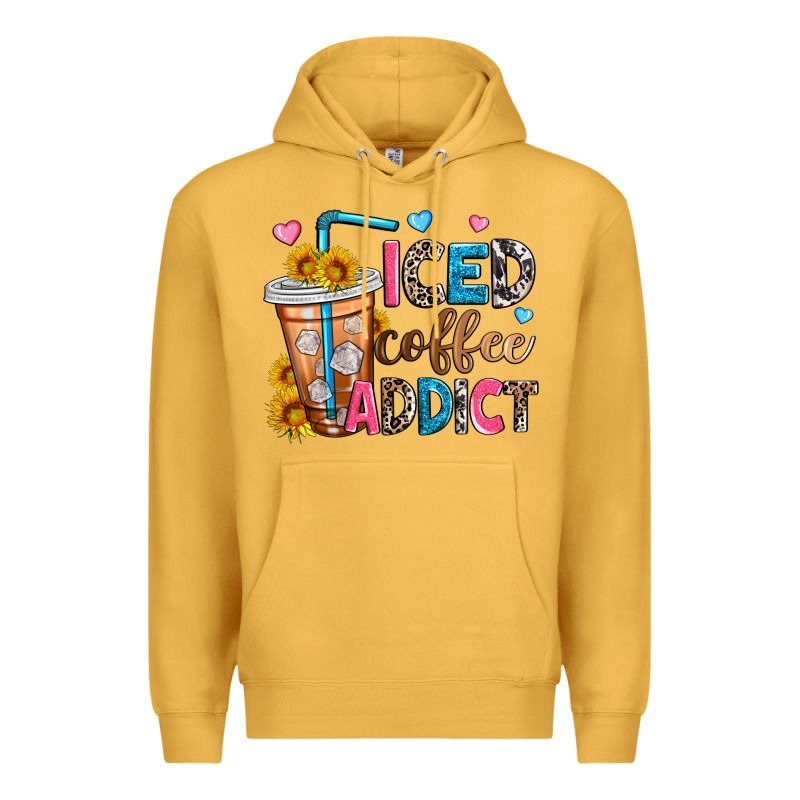 Iced Coffee Addict Premium Hoodie by Zillion Design Studio | Teevron