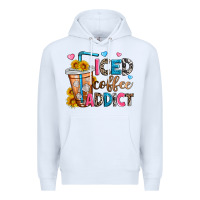 White iced coffee addict Premium Hoodie - Zillion Design Studio