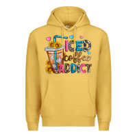 Antique Gold iced coffee addict Premium Hoodie - Zillion Design Studio