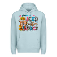 Blue Mist iced coffee addict Premium Hoodie - Zillion Design Studio