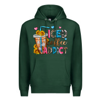 Sports Green iced coffee addict Premium Hoodie - Zillion Design Studio