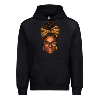 Black afro woman messy bun Urban Hoodie - texasbilliewilder
