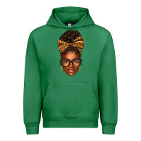 Emerald afro woman messy bun Urban Hoodie - texasbilliewilder