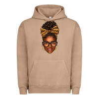 Pigment Burro afro woman messy bun Urban Hoodie - texasbilliewilder