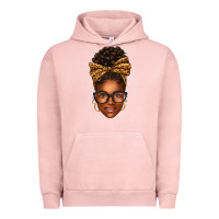 Pigment Salmon afro woman messy bun Urban Hoodie - texasbilliewilder