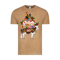 Vintage Camel stacked christmas farm animals Vintage Tee - Artiststas