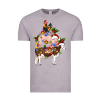 Vintage Zinc stacked christmas farm animals Vintage Tee - Artiststas