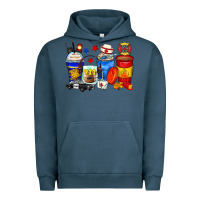 Pigment Midnight Navy dispatcher coffee cups Urban Hoodie - Zillion Design Studio