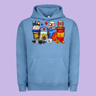 Dispatcher Coffee Cups Urban Hoodie Designed By Zillion Design Studio