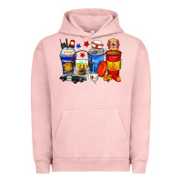 Pigment Salmon dispatcher coffee cups Urban Hoodie - Zillion Design Studio