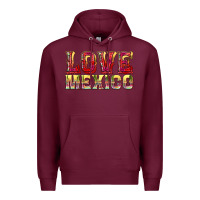 Burgundy Love Mexico Premium Hoodie - texasbilliewilder