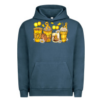 Pigment Midnight Navy childhood cancer coffee cups Urban Hoodie - Zillion Design Studio