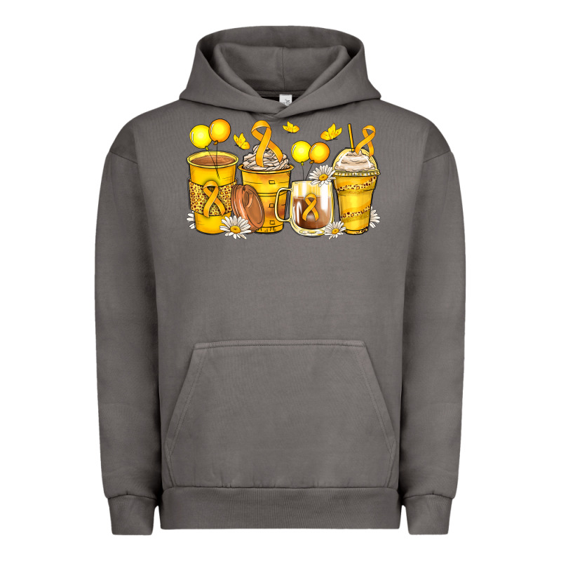 Childhood Cancer Coffee Cups Urban Hoodie by Zillion Design Studio | Teevron