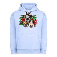 Pigment Grape Ice christmas cows with tree Urban Hoodie - RanaPortraitStore