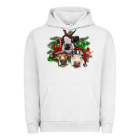 Pigment Lunar Rock christmas cows with tree Urban Hoodie - RanaPortraitStore