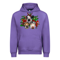 Tulip christmas cows with tree Urban Hoodie - RanaPortraitStore