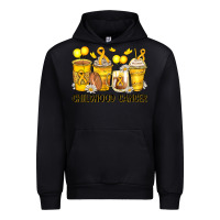 Black childhood cancer coffee cups Urban Hoodie - Zillion Design Studio