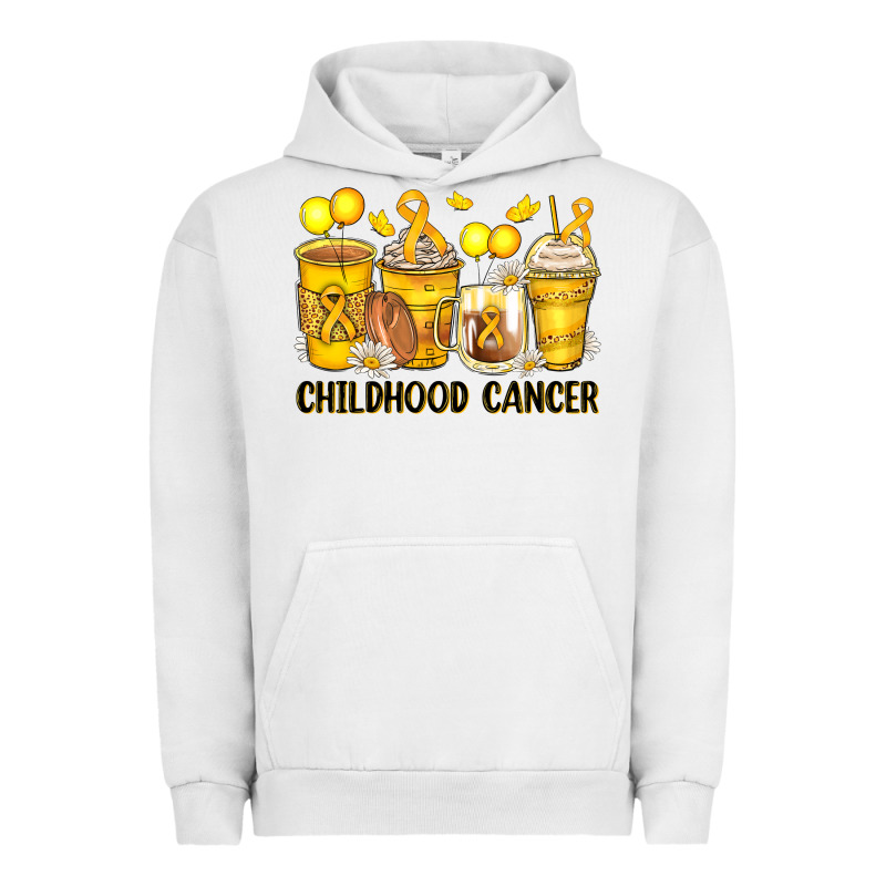 Childhood Cancer Coffee Cups Urban Hoodie by Zillion Design Studio | Teevron