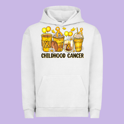 Childhood Cancer Coffee Cups Urban Hoodie Designed By Zillion Design Studio