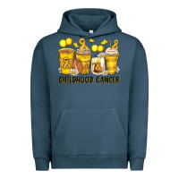 Pigment Midnight Navy childhood cancer coffee cups Urban Hoodie - Zillion Design Studio