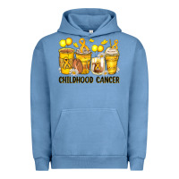 Pigment Pebble Blue childhood cancer coffee cups Urban Hoodie - Zillion Design Studio