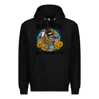 Black dead inside but caffeinated Premium Hoodie - Zillion Design Studio