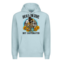 Blue Mist dead inside but caffeinated Premium Hoodie - Zillion Design Studio