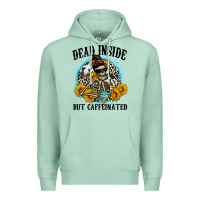 Seafoam dead inside but caffeinated Premium Hoodie - Zillion Design Studio
