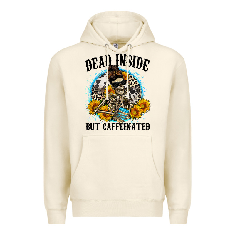Dead Inside But Caffeinated Premium Hoodie by Zillion Design Studio | Teevron