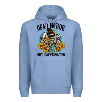 Colony Blue dead inside but caffeinated Premium Hoodie - Zillion Design Studio