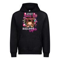 Black just minding my balloon business messy bun Urban Hoodie - texasbilliewilder