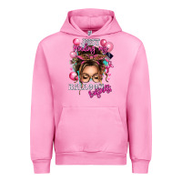 Fuchsia Pink just minding my balloon business messy bun Urban Hoodie - texasbilliewilder