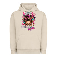 Pigment French Oak just minding my balloon business messy bun Urban Hoodie - texasbilliewilder