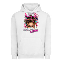 Pigment Lunar Rock just minding my balloon business messy bun Urban Hoodie - texasbilliewilder