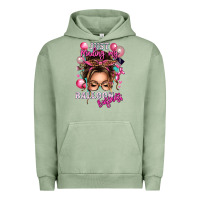 Pigment Oil Green just minding my balloon business messy bun Urban Hoodie - texasbilliewilder